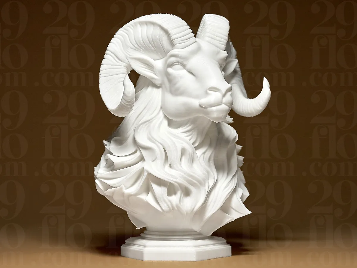 Elegant RAM Sculpture