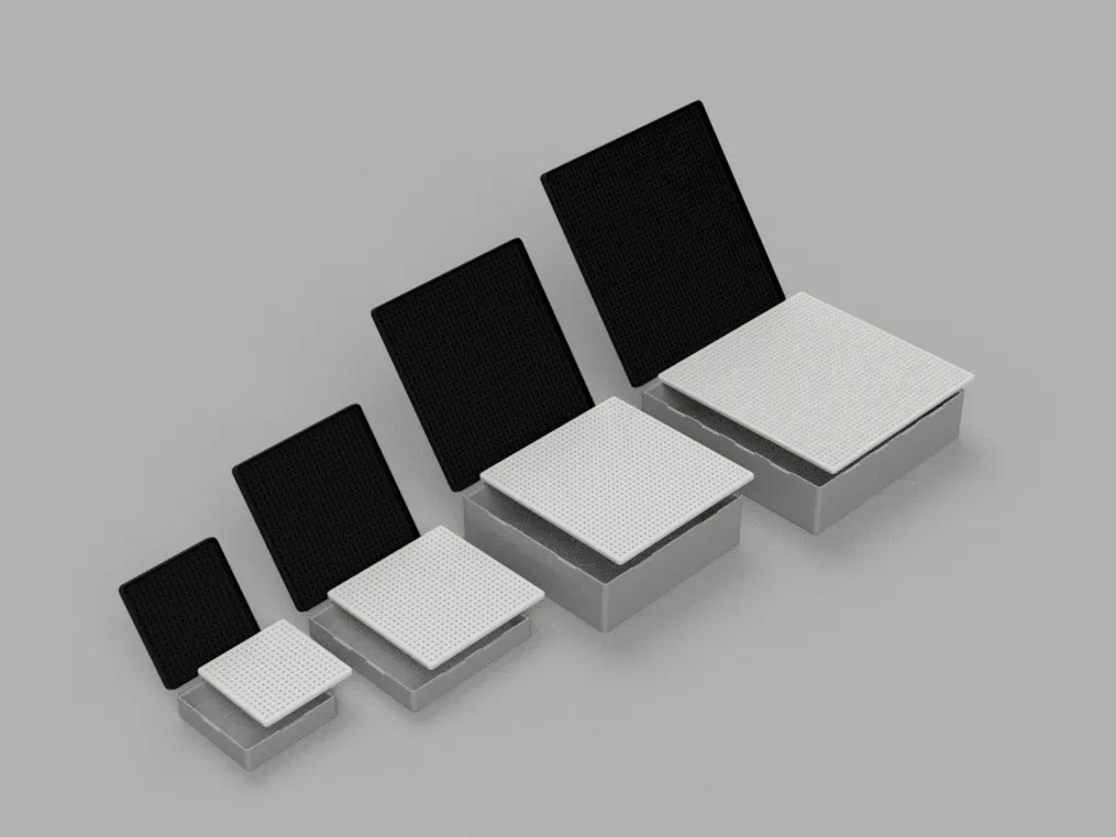 Pixel Puzzle Storage Tray Set, photo 3 of 4 - Pixel Puzzle Storage Tray Set Generative Art