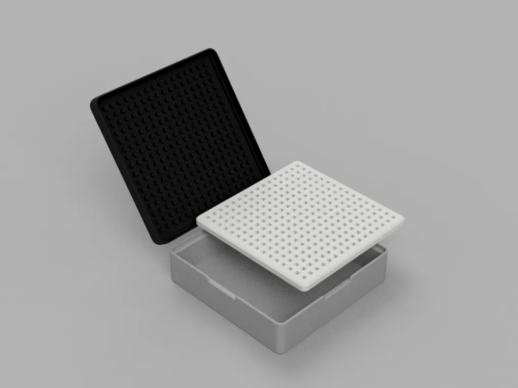 Pixel Puzzle Storage Tray Set, photo 4 of 4 - Pixel Puzzle Storage Tray Set Generative Art