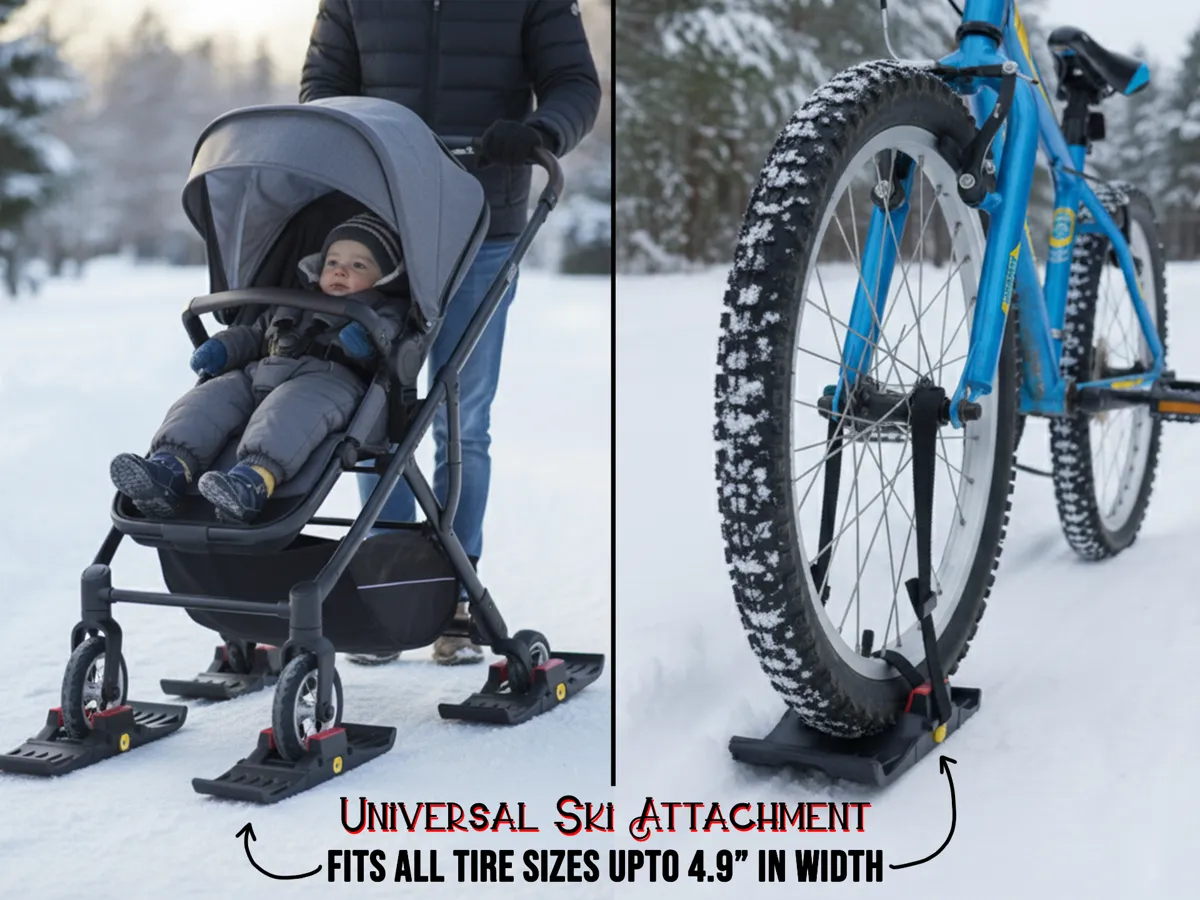 Universal Snow Ski Adapter (For stroller and bike)