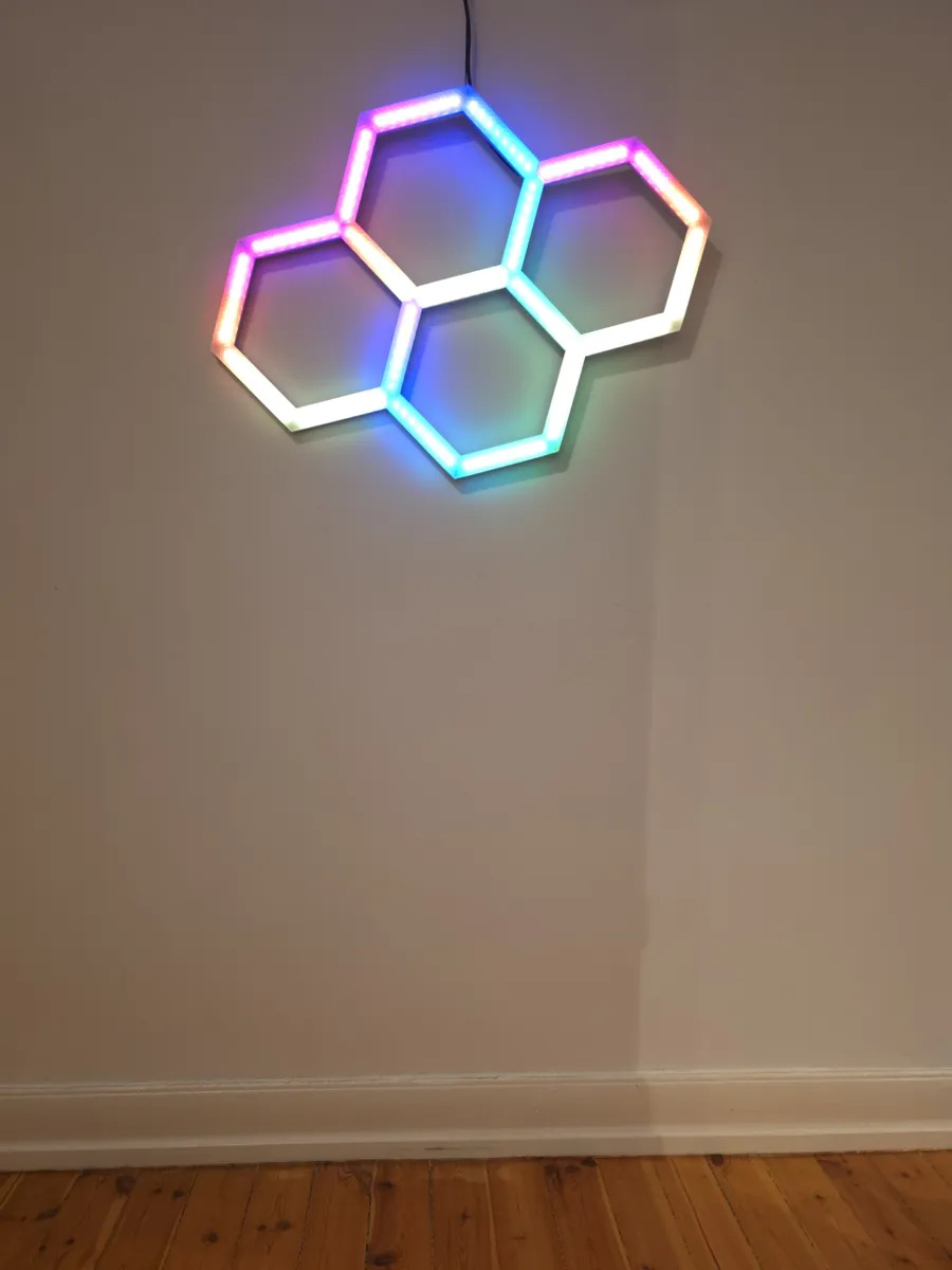 Hexagon led light - Parametric and Modular model, photo 3 of 4 - Hexagon led light - Parametric and Modular model Lamps & Lighting