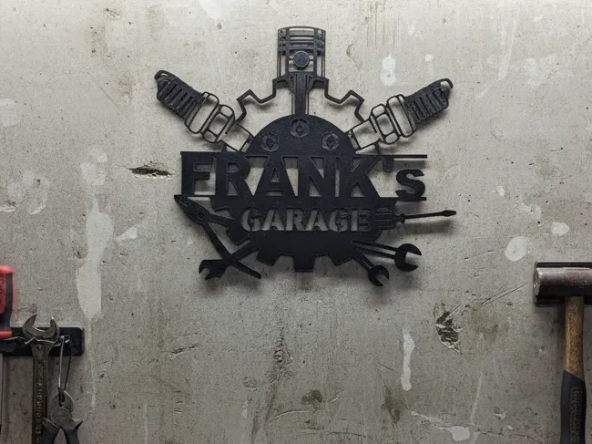 Personalisierbares Werkstatt-Schild