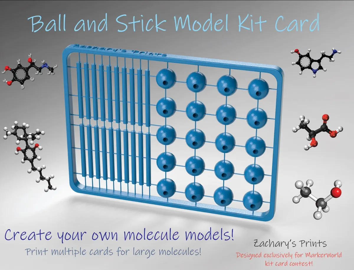 Chemistry Ball and Stick Model Kit Card