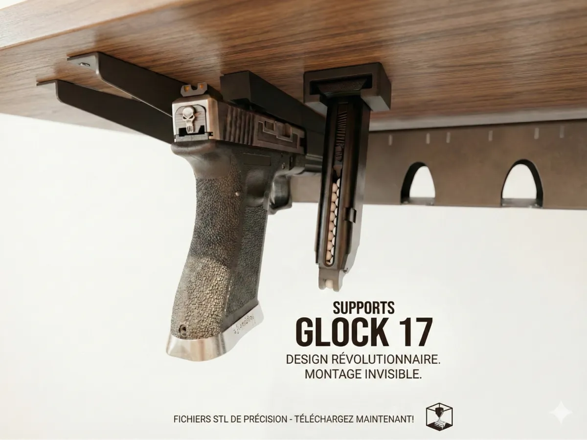 Glock 17 Airsoft Under-Desk Mount