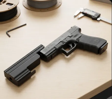 Glock 17 Airsoft Under-Desk Mount, photo 3 of 4 - Glock 17 Airsoft Under-Desk Mount Desk & Office