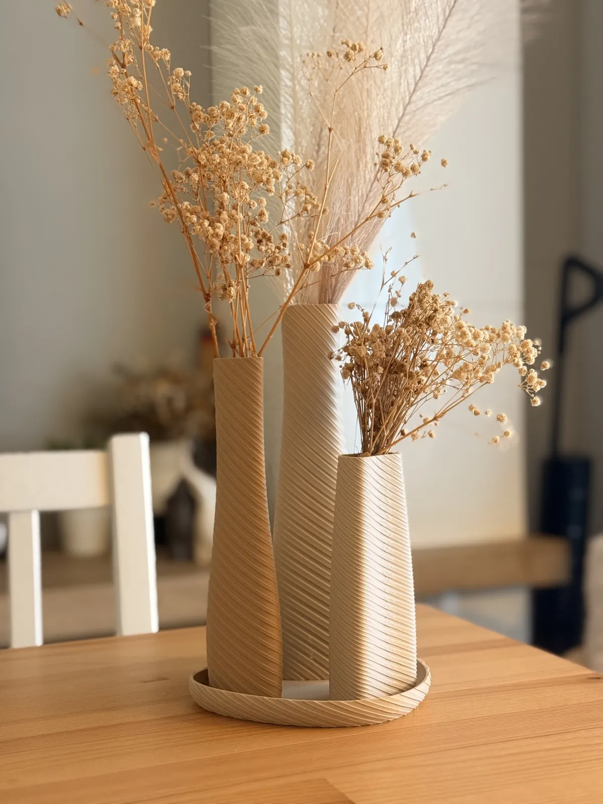 Helix Trio: Sculptural Vase Centerpiece Set, photo 3 of 4 - Helix Trio: Sculptural Vase Centerpiece Set Home Decor Items