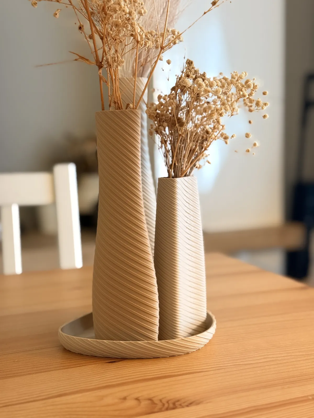 Helix Trio: Sculptural Vase Centerpiece Set, photo 4 of 4 - Helix Trio: Sculptural Vase Centerpiece Set Home Decor Items