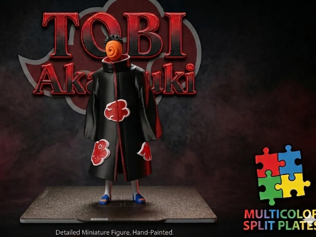 Tobi Akatsuki multi split plates Naruto Shippuden