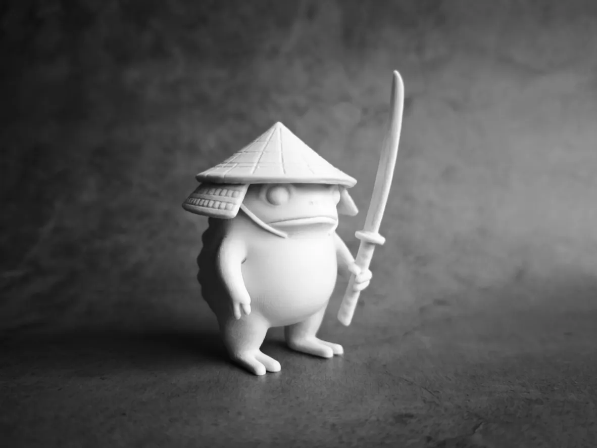 Samurai Frog - Desk Decoration Toy Ornament