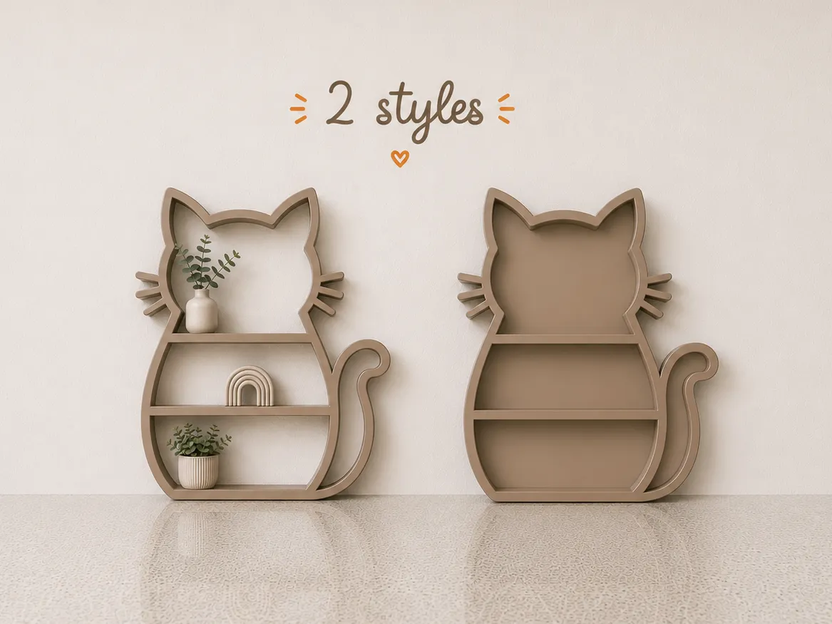 Cat Shelf | Cute Cat Decor Display Shelf
