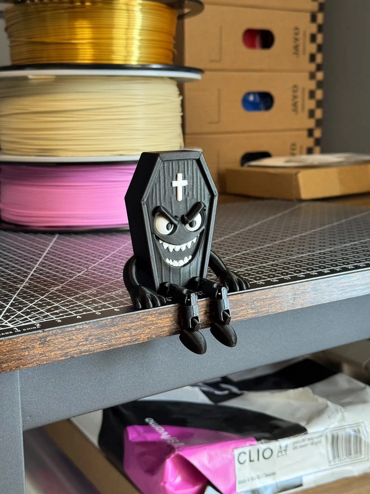 Coffin Up, Halloween Shelf Sitter #4, photo 4 of 4 - Coffin Up, Halloween Shelf Sitter #4 Household