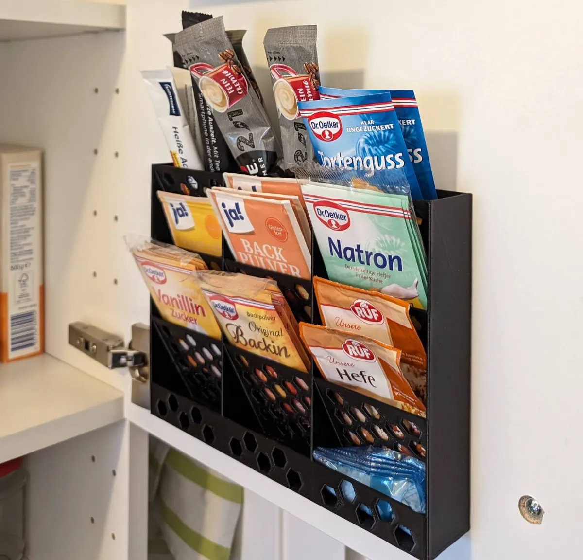 Baking pouch ingredients kitchen shelf organizer