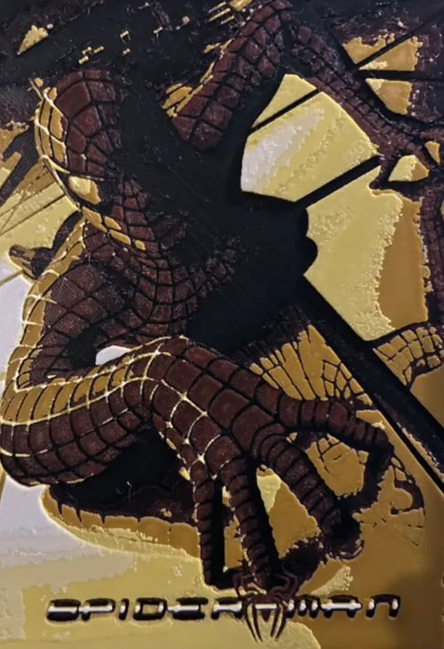 Hueforge Movie Poster - Spiderman, photo 2 of 3 - Hueforge Movie Poster - Spiderman Home Decor Items