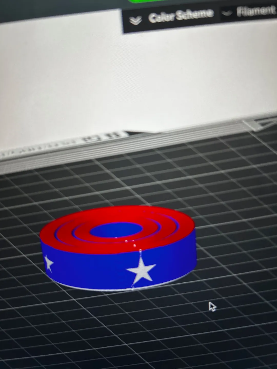 Captain America Inspired Gyro Spinner, photo 3 of 4 - Captain America Inspired Gyro Spinner Fidget & Sensory Toys