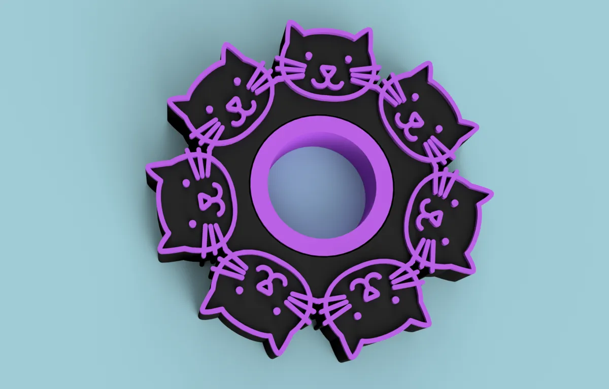 Spinning Kitties Cat Fidget Spinner, photo 3 of 4 - Spinning Kitties Cat Fidget Spinner Toys & Games