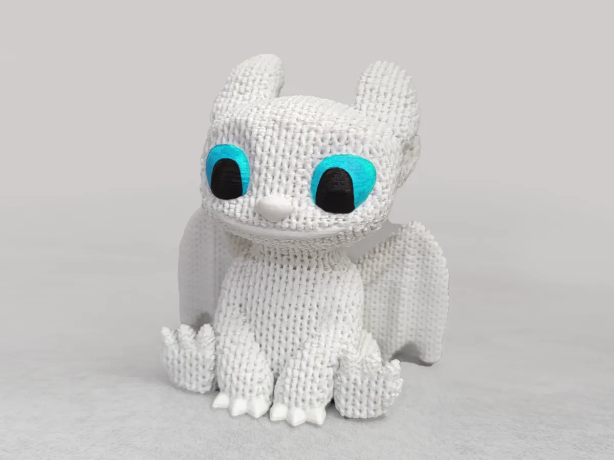 Light Fury Toothless with a Knitted Design - Characters, in stock in India