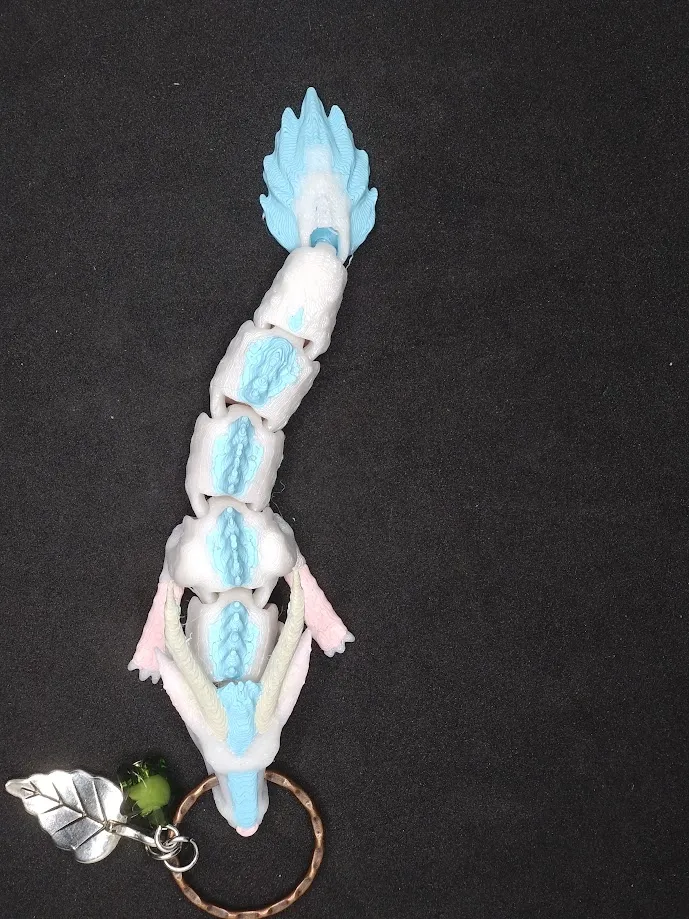 Articulated Little Kohaku Keyring, photo 3 of 4 - Articulated Little Kohaku Keyring Keychains