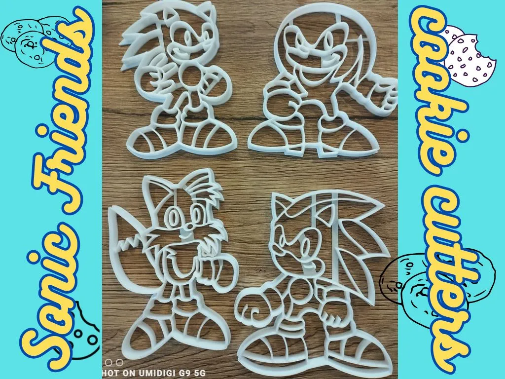 Sonic friends cookie cutters