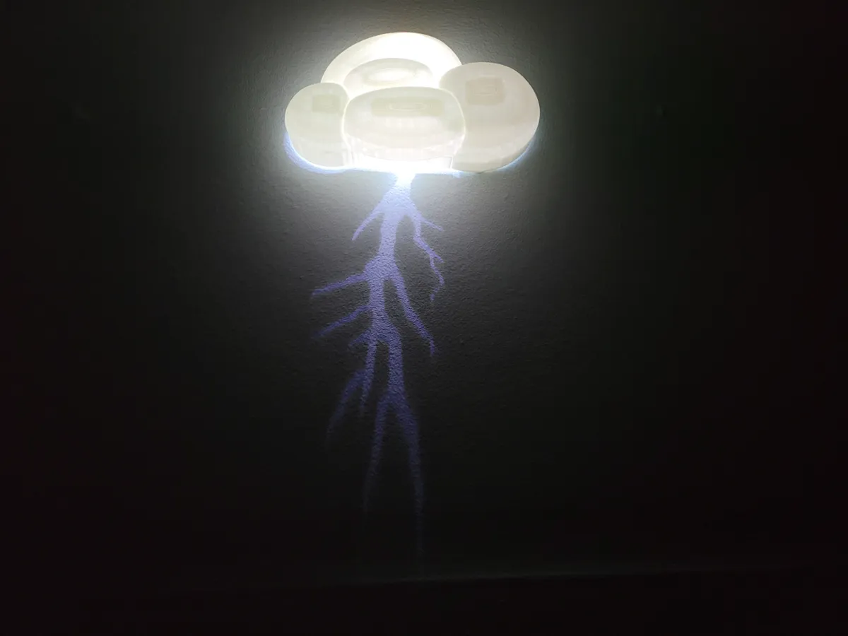 Stormy Dreams: Cloud Night Light w/ Lightning Bolt, photo 2 of 4 - Stormy Dreams: Cloud Night Light w/ Lightning Bolt Tools & Workshop