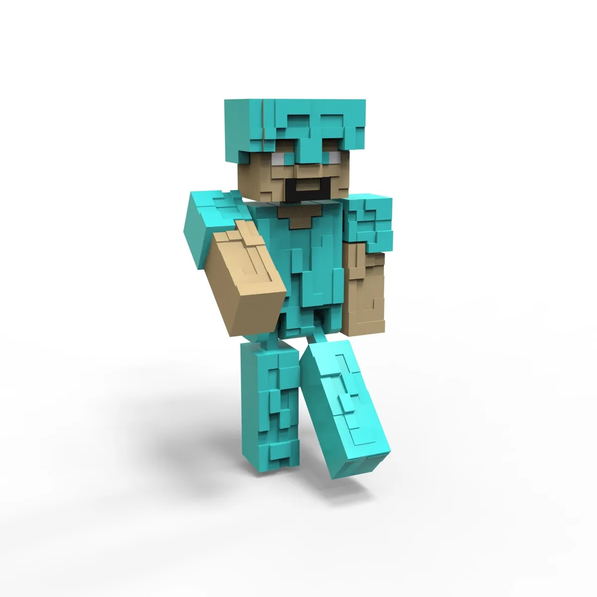 STEVE MINECRAFT LLLAVERO ARTICULADO DIAMOND ARMOR, photo 3 of 4 - STEVE MINECRAFT LLLAVERO ARTICULADO DIAMOND ARMOR Props & Cosplay
