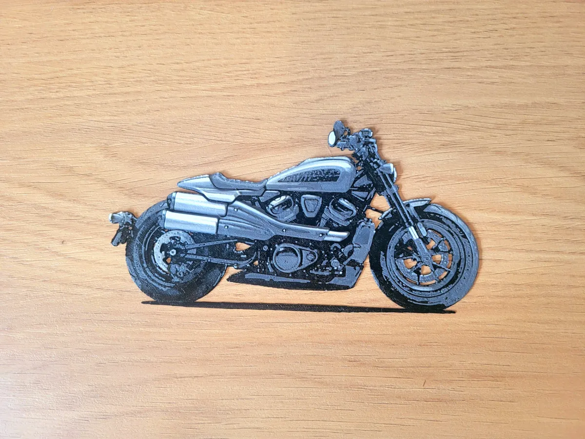 Harley Davidson Sportster Layered Wall Art