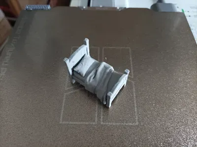 Wooden bed - tabletop scatter terrain, photo 3 of 4 - Wooden bed - tabletop scatter terrain Board Games & Tabletop