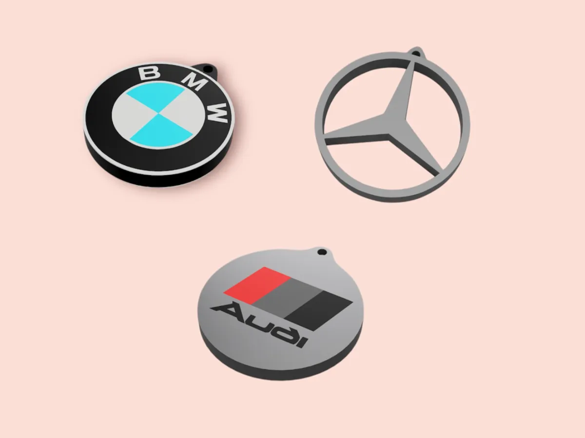Car Keychain Pack 1 ft. Audi, BMW, Mercedes - Car Brand Keychains, in stock