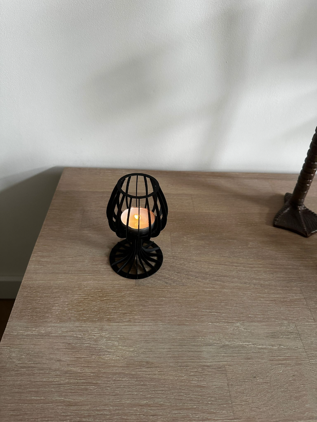 wineglass candle holder, photo 2 of 4 - wineglass candle holder Home Decor Items