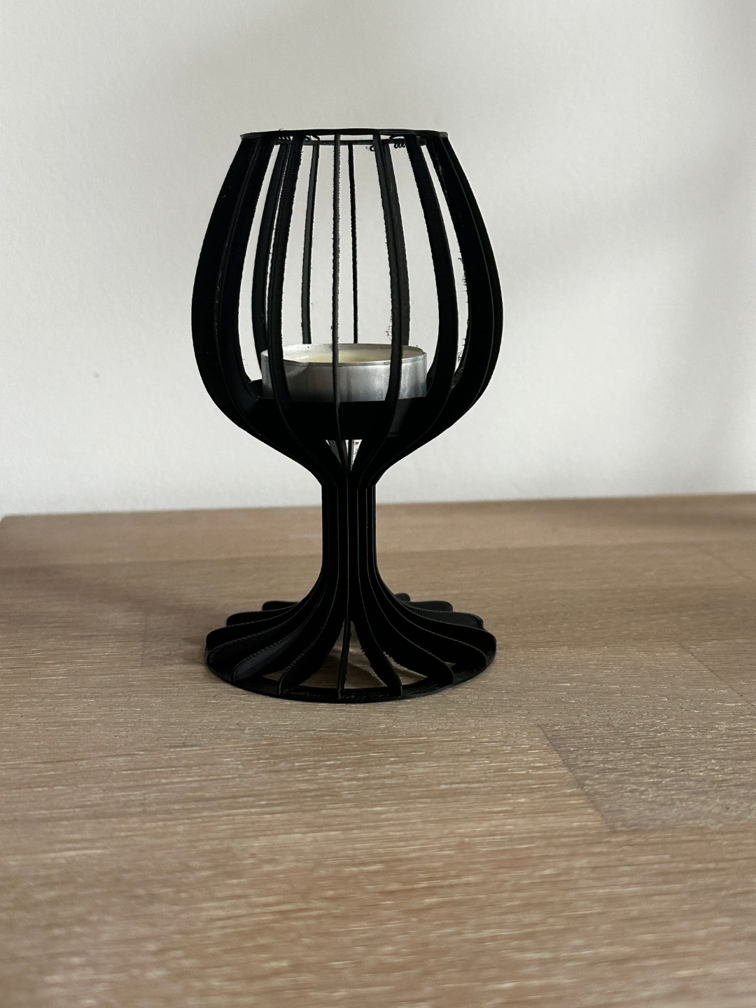 wineglass candle holder, photo 3 of 4 - wineglass candle holder Home Decor Items
