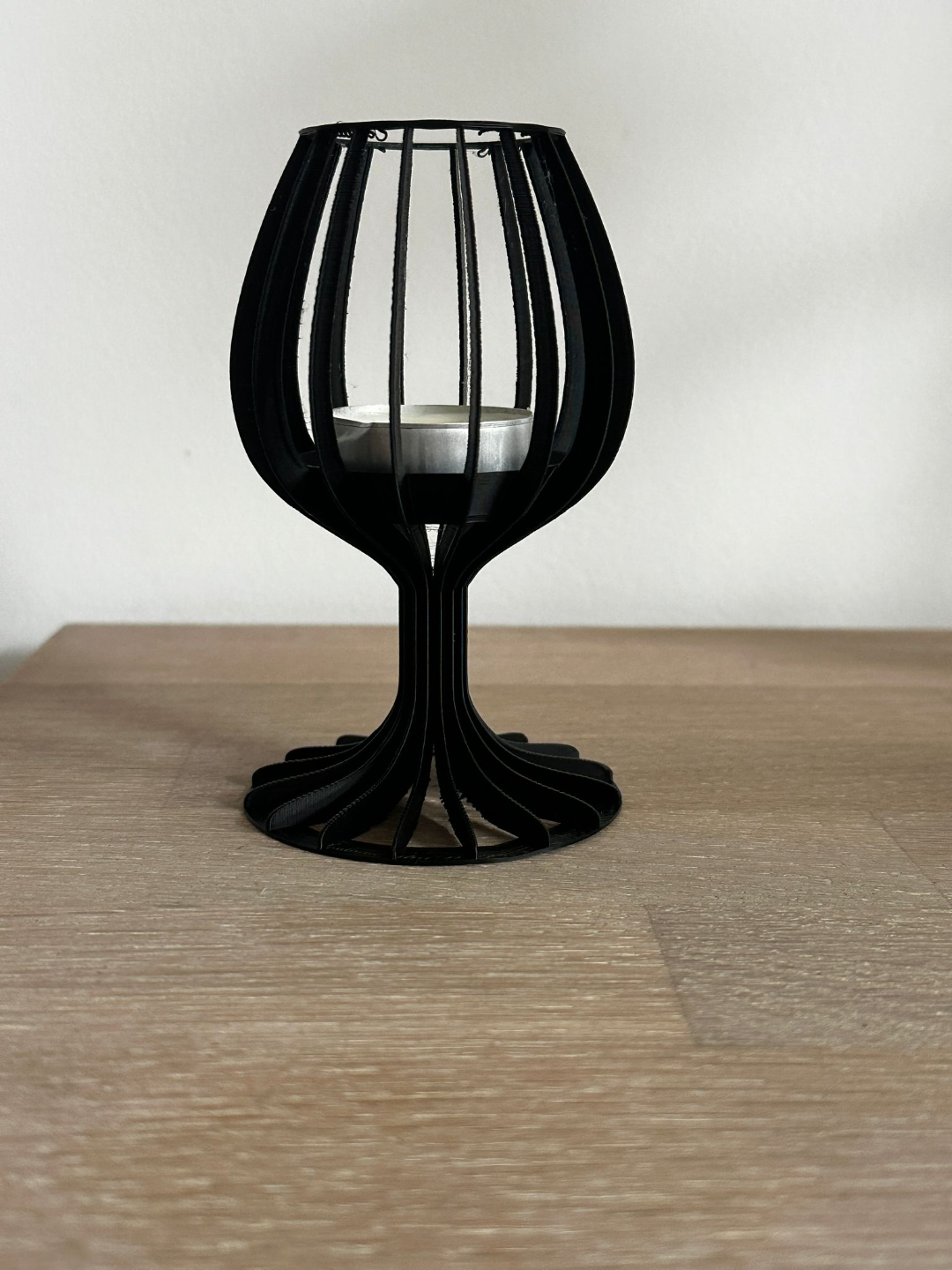 wineglass candle holder, photo 4 of 4 - wineglass candle holder Home Decor Items