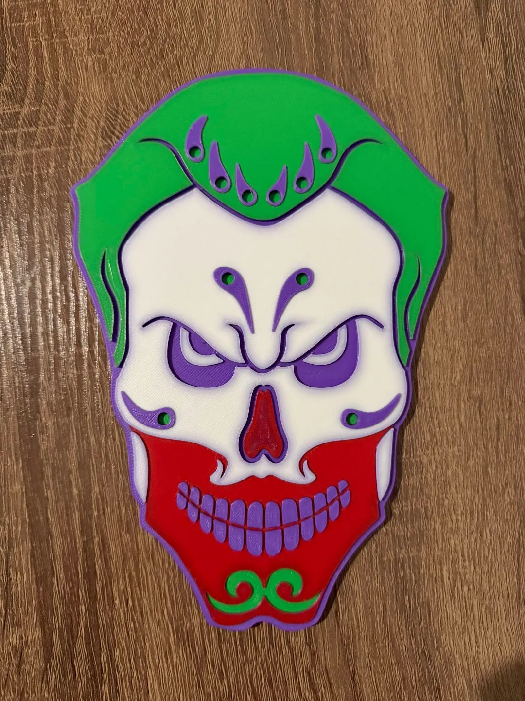 Joker Sugar Skull Face Art | Villain - Halloween Skulls & Skeletons, in stock
