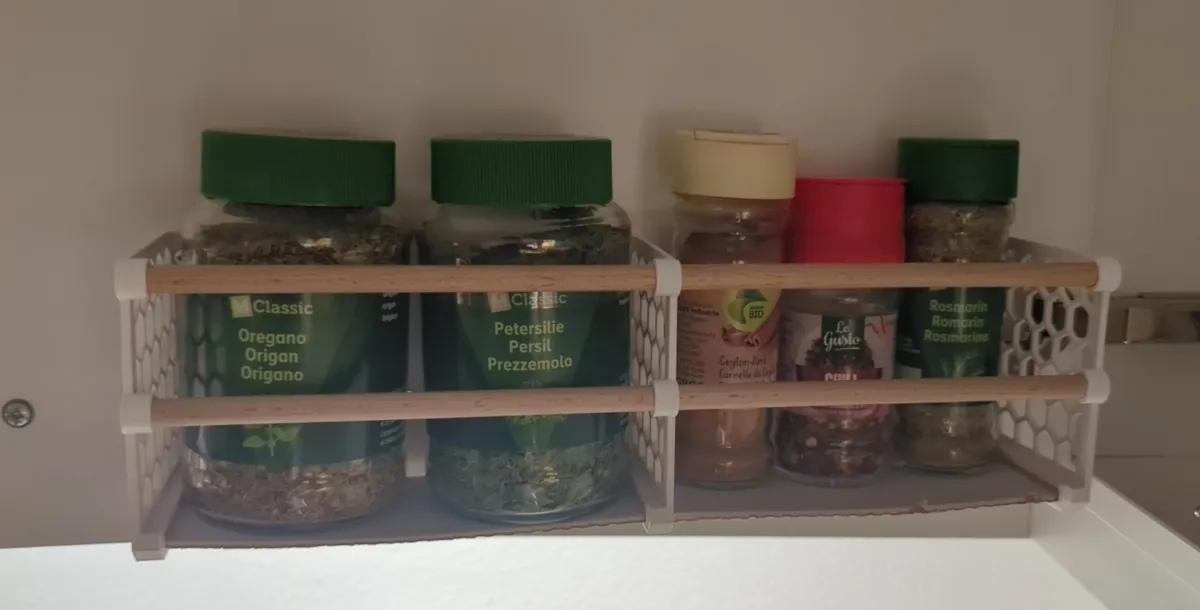 Spice rack in 3 sizes with wooden dowels - Spice Racks & Organisers, in stock