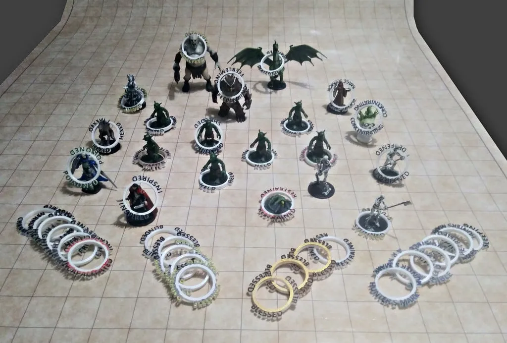 Dnd Condition rings customisable, photo 3 of 3 - Dnd Condition rings customisable Board Games & Tabletop