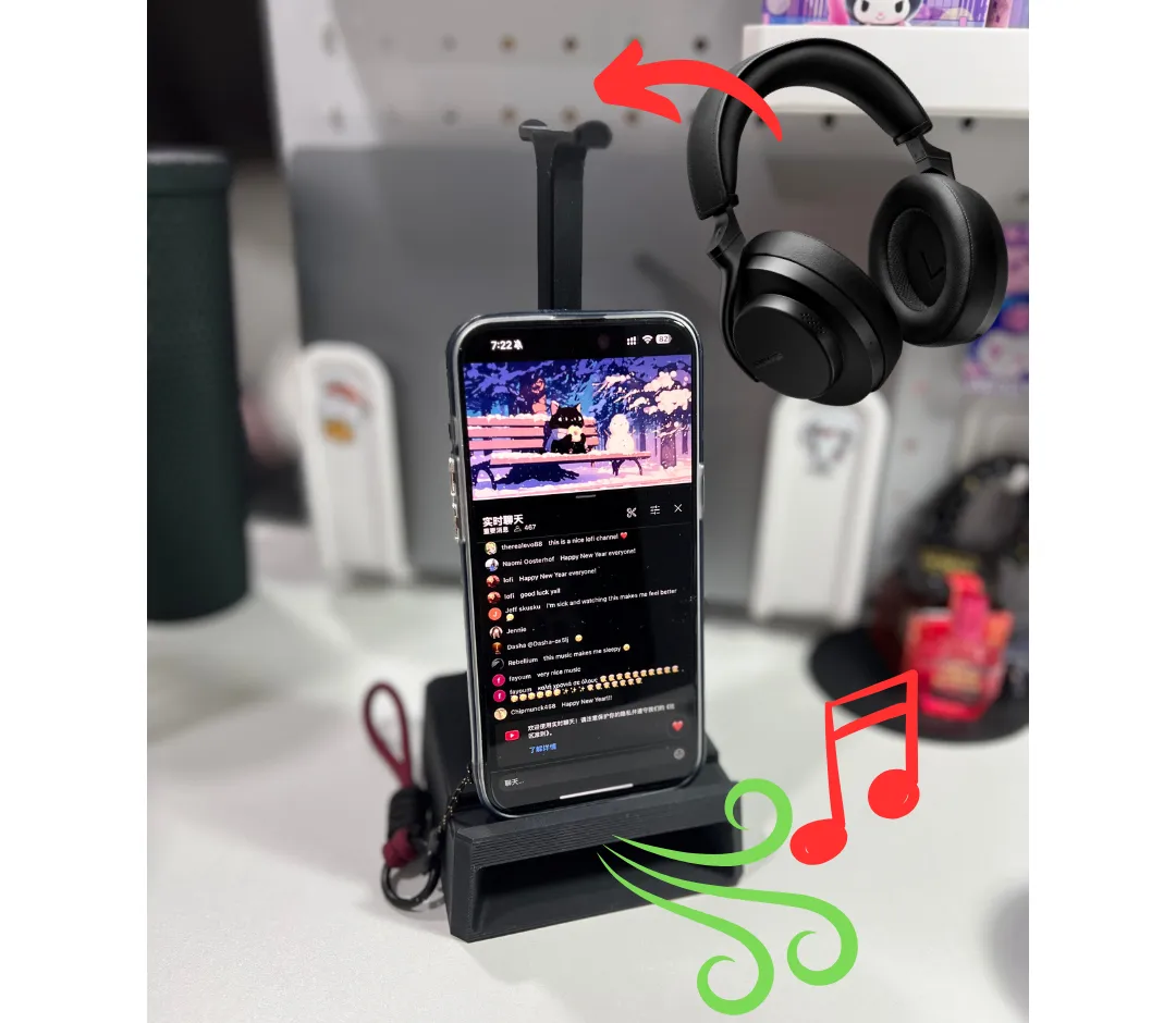 Phone Speaker Stand + Headphone Holder - Home Accents, in stock in India