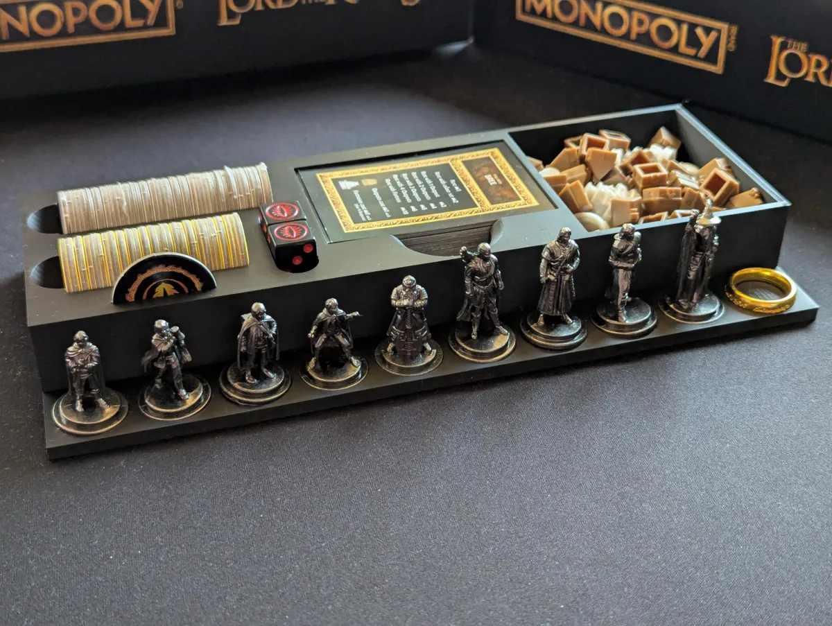 Lord of the Rings Monopoly Organizer Tray, photo 2 of 3 - Lord of the Rings Monopoly Organizer Tray Board Games & Tabletop