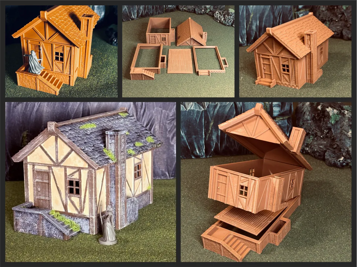 28mm Medieval RPG House -Friendly D&D Terrain