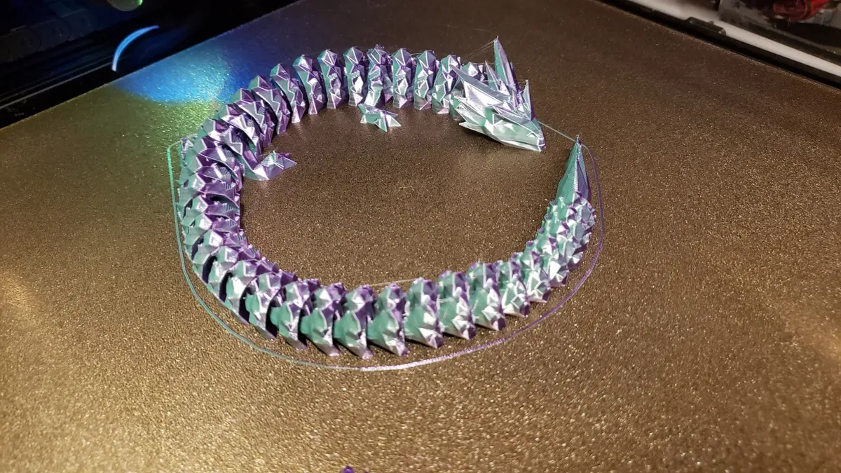 Articulated Crystal Night Dragon v1.3 (low poly), photo 3 of 4 - Articulated Crystal Night Dragon v1.3 (low poly) Fidget & Sensory Toys