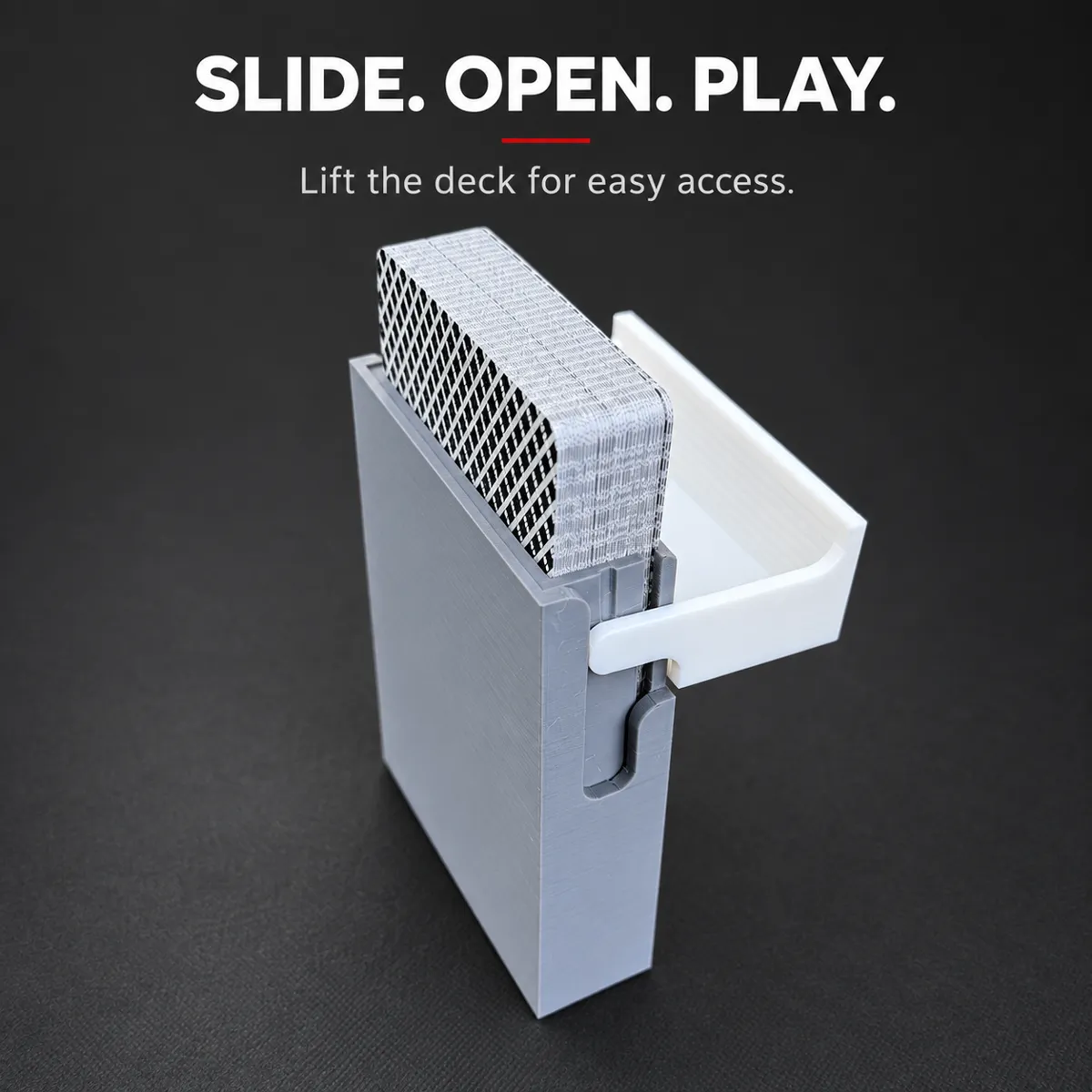 Pop-Up Playing Card Case | Lift, Open, Play, photo 4 of 4 - Pop-Up Playing Card Case | Lift, Open, Play Board Games & Tabletop