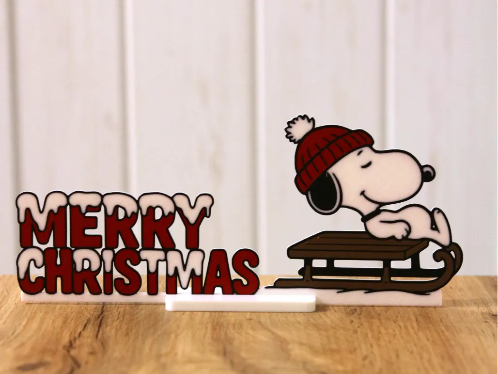 Snoopy Christmas Shelf Decor