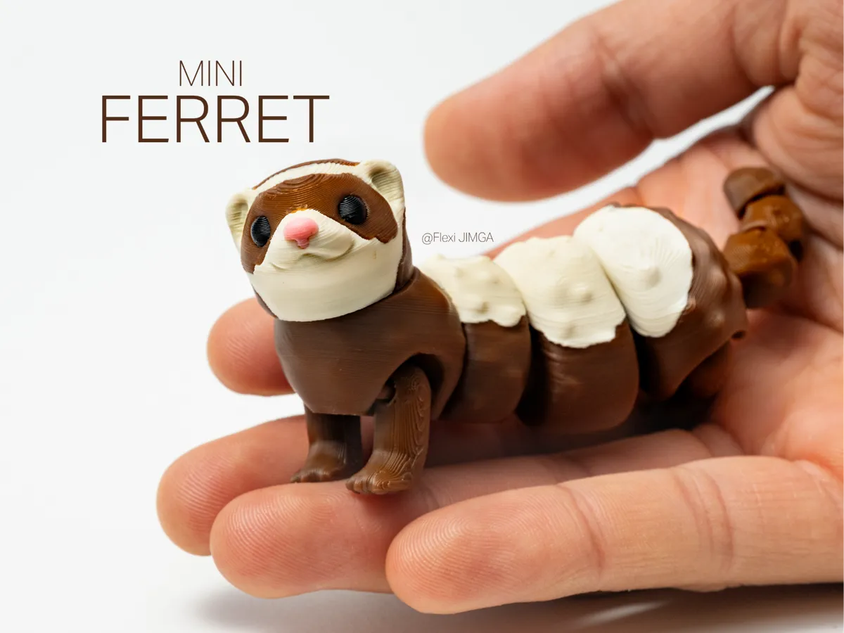 Cute FERRET Tiny Articulated Figure