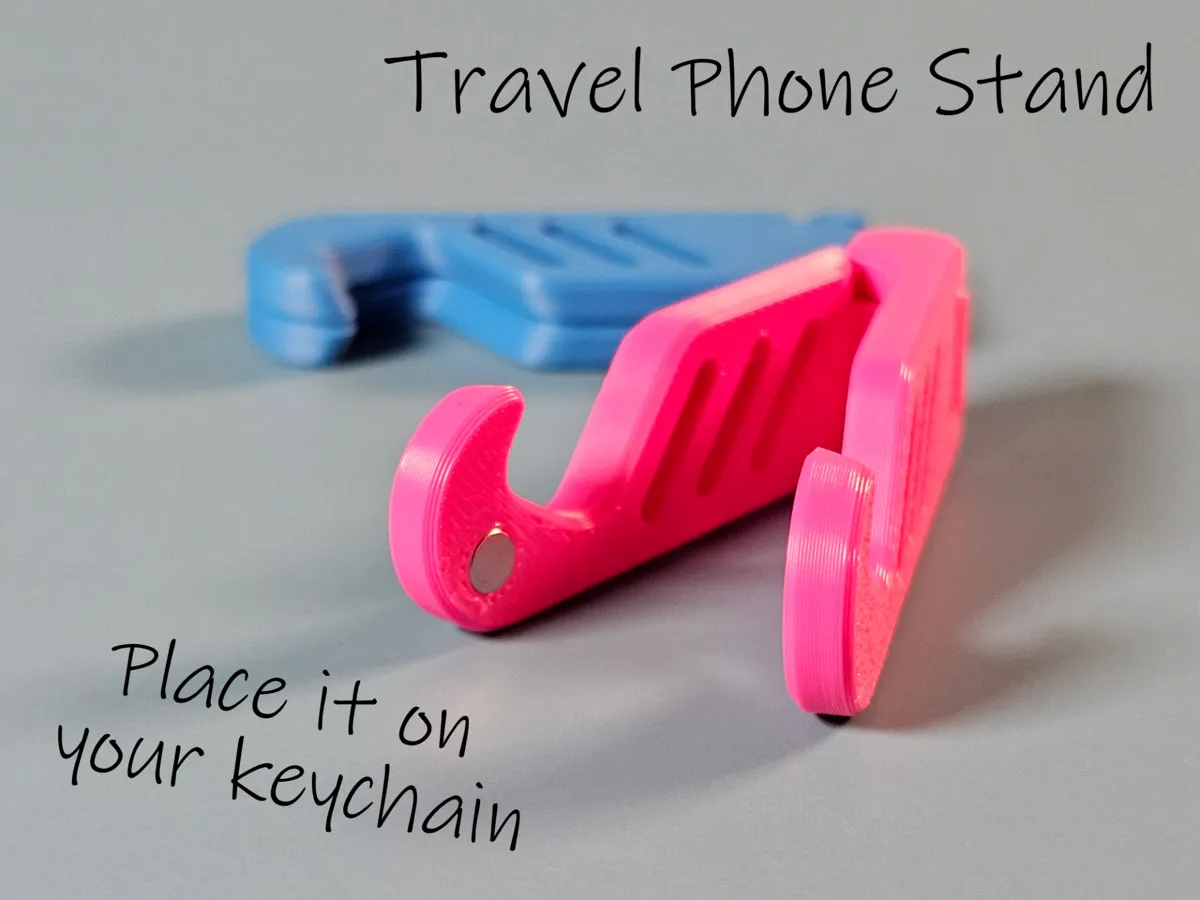 Travel Phone Stand with Keychain Hole