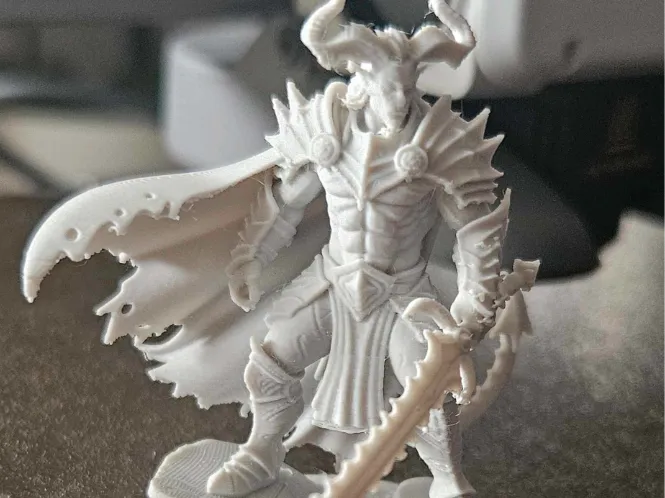 Miniature D&D Tiefling - Warrior / Fighter 45 mm