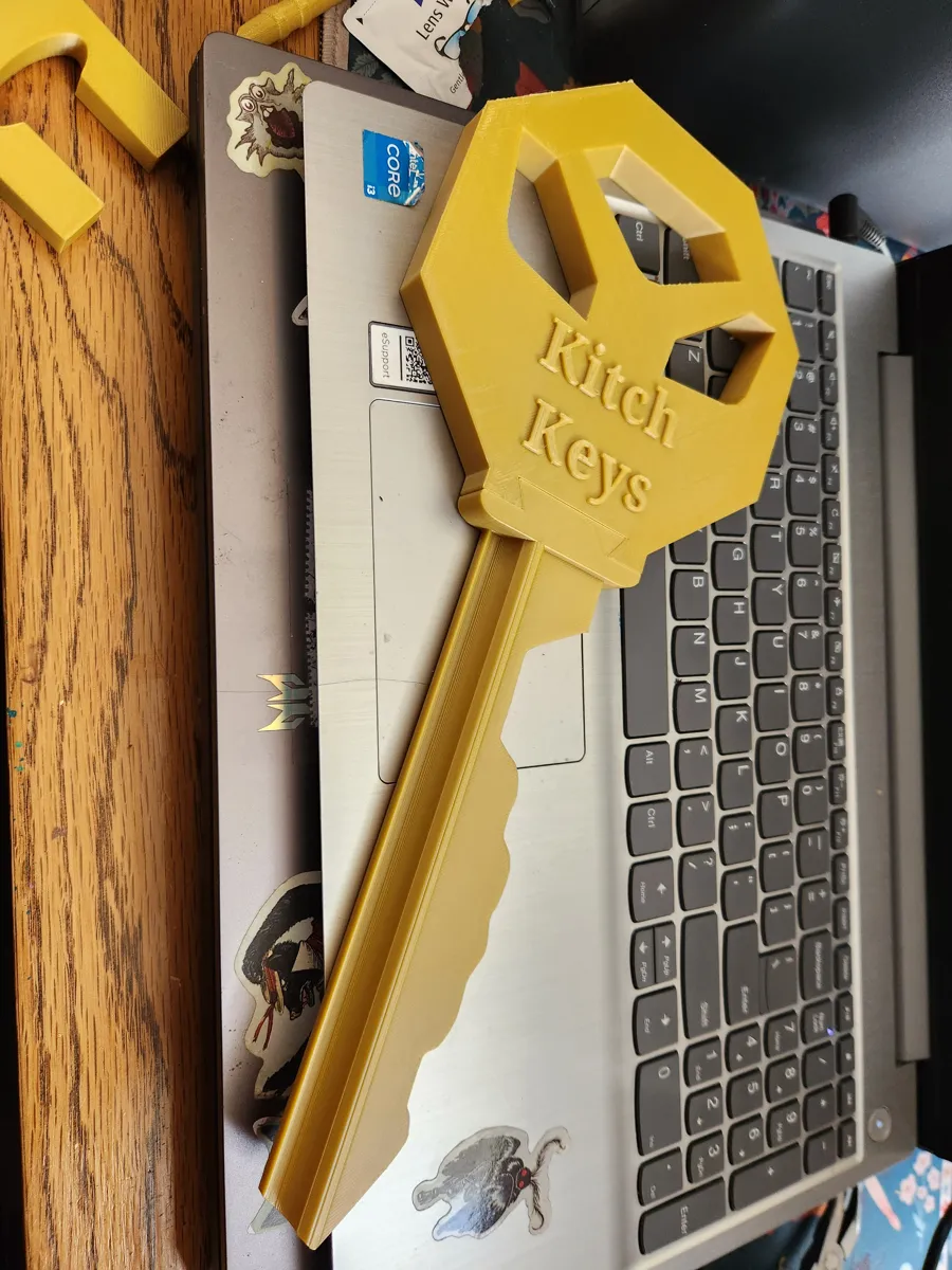 Giant Key With Giant nail Key Holder, photo 2 of 4 - Giant Key With Giant nail Key Holder Art