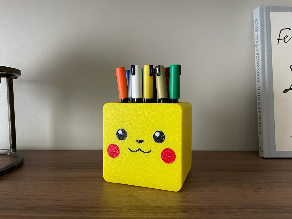 Pen Holder - Pikachu - v2 ready) - Character Pen Stands, in stock in India