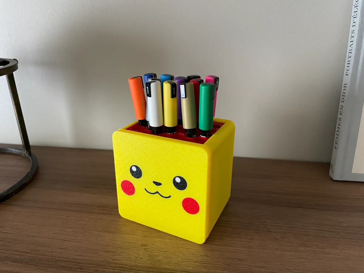 Pen Holder - Pikachu - v2 ready), photo 3 of 3 - Pen Holder - Pikachu - v2 ready) Desk & Office