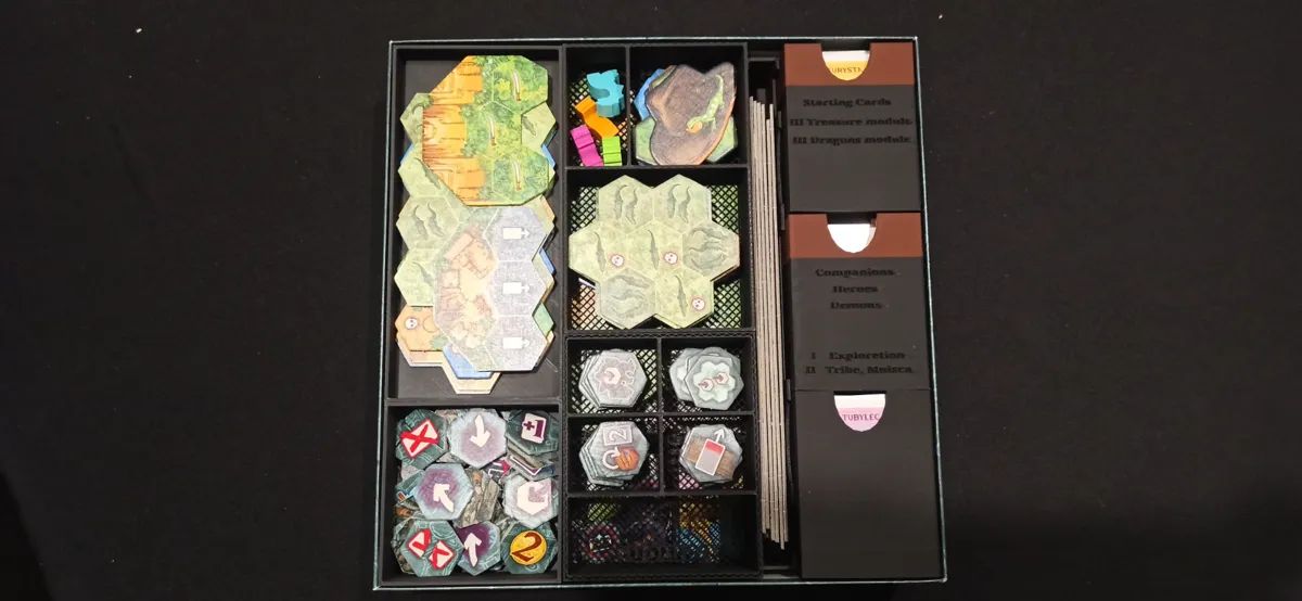 The Quest for El Dorado board game insert all espansions (dragons+Treasure&Mysterie, Heros&Hexes) - Board Game Inserts & Organisers, in stock