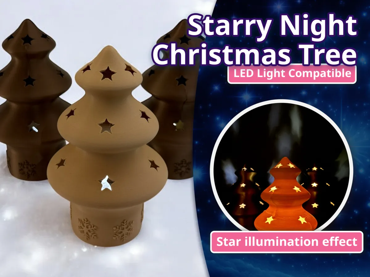 Starry Night Christmas Tree Light - LED Tealight - Festivities, in stock in India