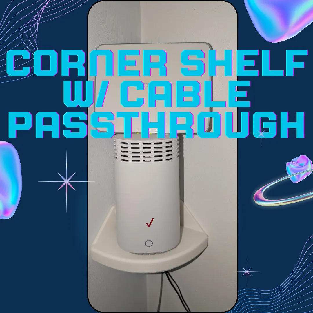 Corner Shelf with Cable Passthrough - Decor, in stock in India