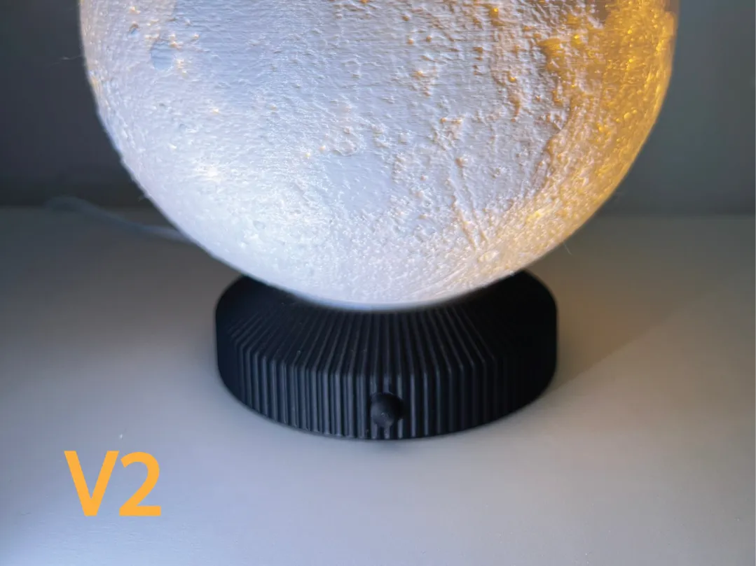 Base with button for moon lamp (Led lamp kit 001)