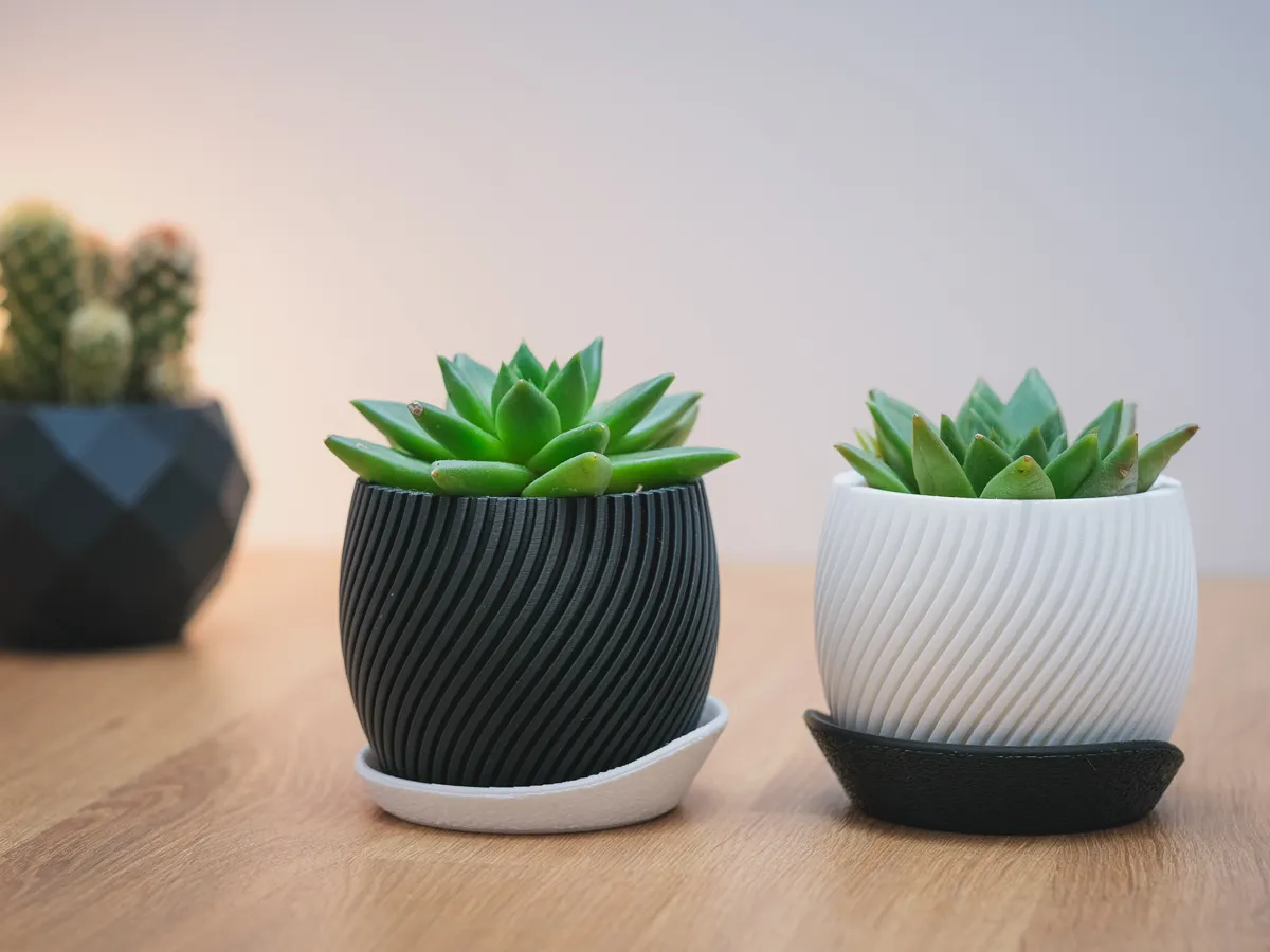 Modern Planter with Drip Tray